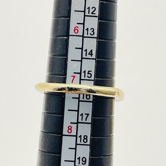 Gold Tone Ring with Black Teardrop Bead Boho Fashion Jewelry - Picture 4 of 7